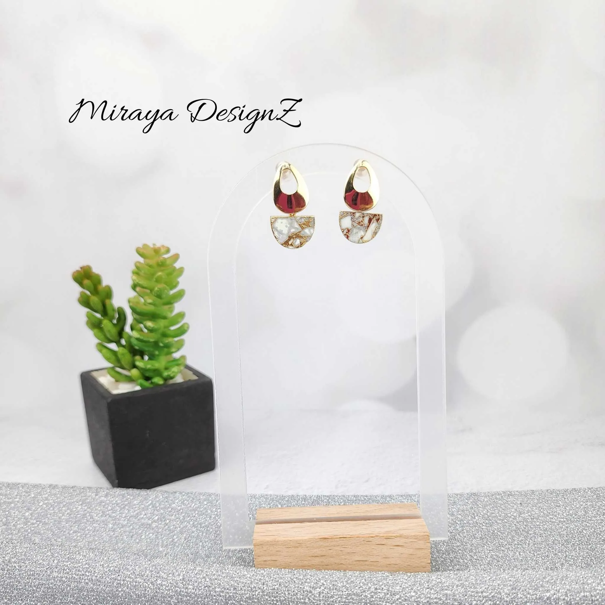 White Mojave Turquoise Earring