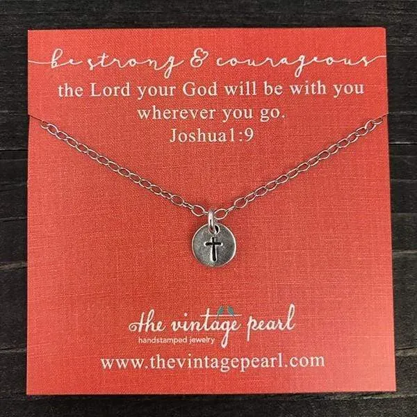 Women's Dainty Circle Cross Necklace
